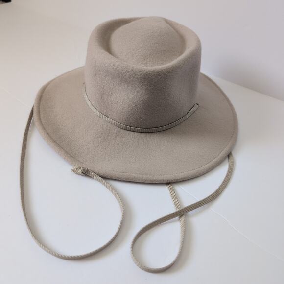 NWT Clyde Wool Felted Telescope Hat OS Made in NY Alabaster Grey Rancher $348 - Picture 9 of 10